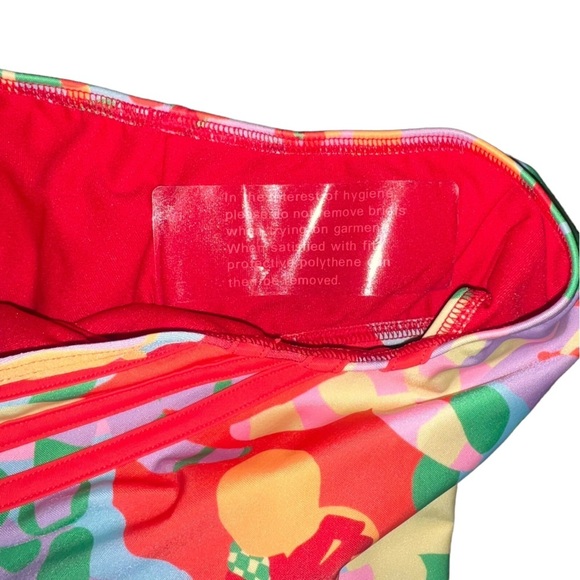 {NWOT FARM Rio + Adidas One Piece Bathing Suit in Pearl Citrine/Pink 12} - Picture 5 of 8